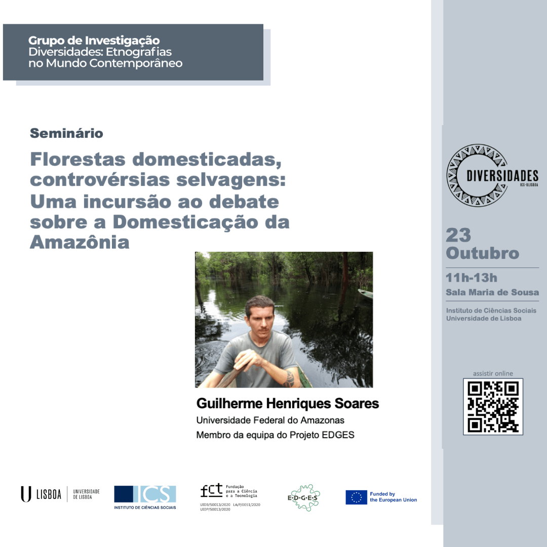 ICS-ULisboa recebe Guilherme Henriques Soares para seminário sobre a domesticação da Amazónia