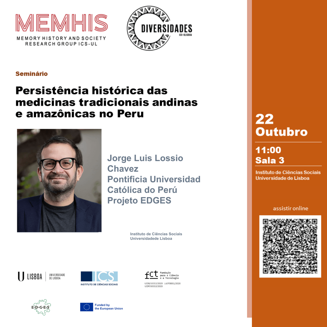 ICS-ULisboa recebe Jorge Luis Lossio Chavez para conferência sobre medicinas tradicionais no Peru